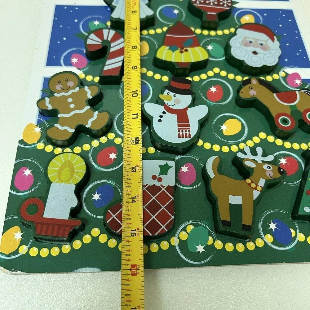 Melissa & Doug Christmas Tree Wooden Chunky Puzzle Kids 2+